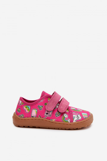 Zapatillas infantiles Barefoot Froddo Canvas G1700440-10 color rosa 2