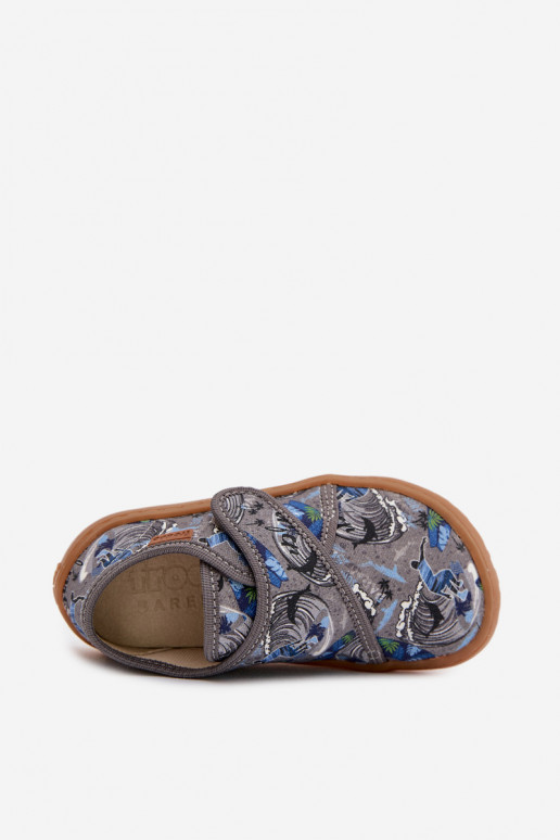 Zapatillas Infantil Niños con sujetadores adhesivos Barefoot Surfer Froddo G1700438-7 color gris