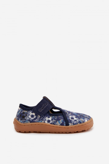 Zapatillas infantiles con cierres adhesivos Barefoot con pelotas Froddo Canvas G1700439-5 color azul 2