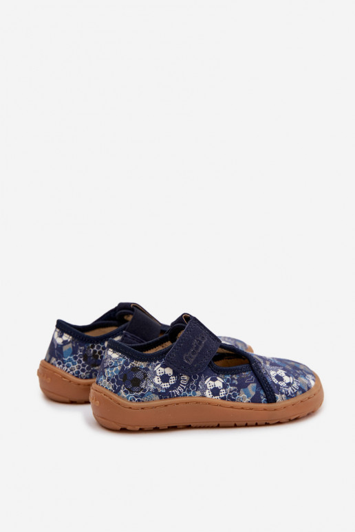 Zapatillas Infantil con sujetadores adhesivos Barefoot Pelotas Froddo Cannvas G1700439-5 color azul