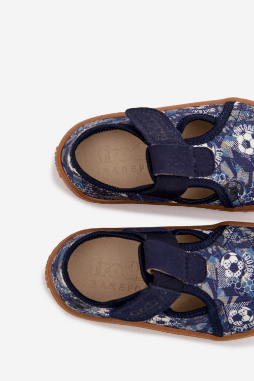 Zapatillas Infantil con sujetadores adhesivos Barefoot Pelotas Froddo Cannvas G1700439-5 color azul