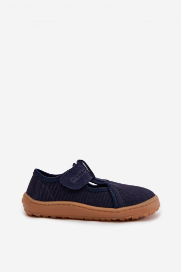 Zapatillas infantiles con cierres adhesivos Barefoot Froddo Canvas G1700439 color azul marino 2