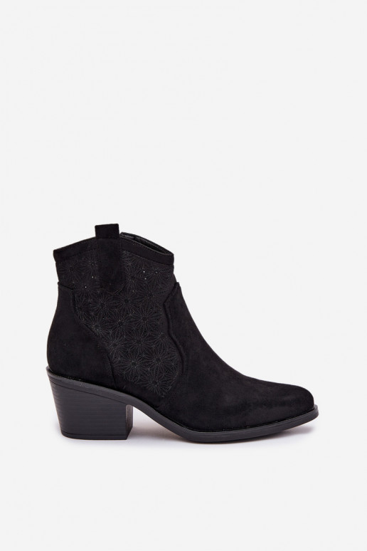 Botas caladas Femenino con tacones S.Barski HY61-8013 de color negro