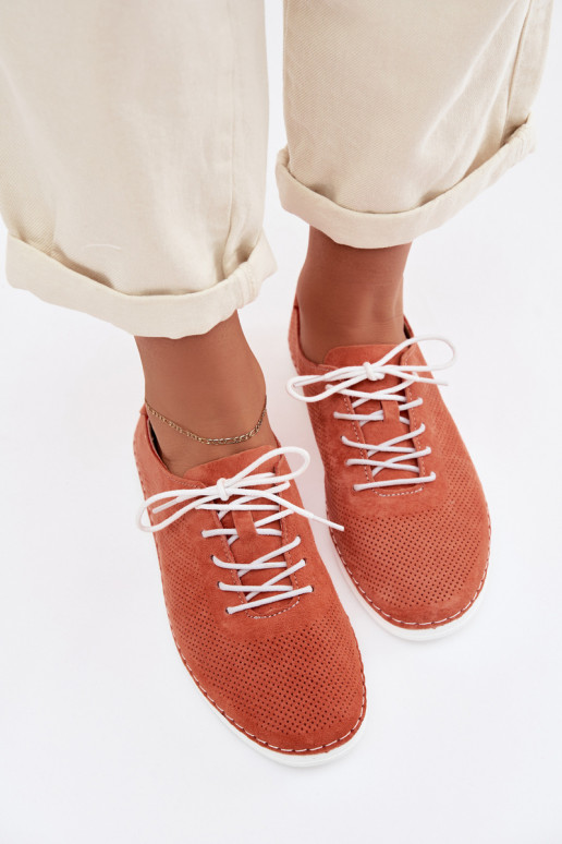 zapatos FemeninoActivadoturalnego de gamuzau S.Barski LR61-7080 color naranja