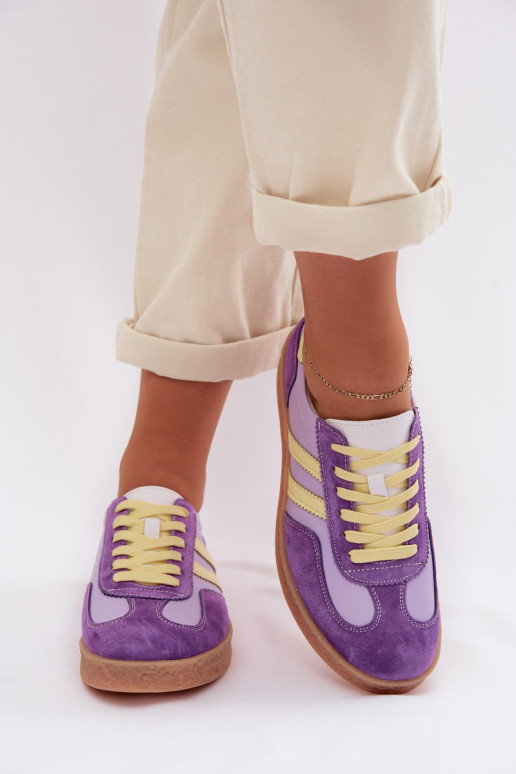 Piel Zapatillas modelo zapatos. Femenino S.Barski LR61-7059 color violeta