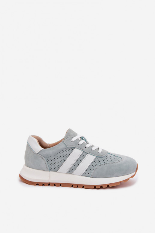 Zapatillas modelo zapatos. FemeninoActivadoturalnego de gamuzau color menta Tiene querceline