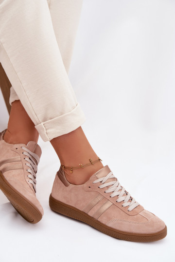 Zazoo N1068 zapatillas deportivas de ante sintético para mujeres color rosa