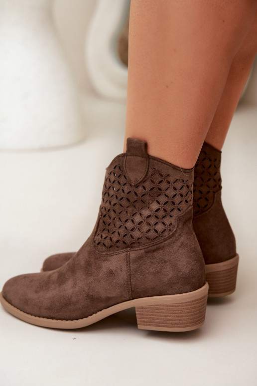 Botas caladas Femenino con tacones color marrón Briavine