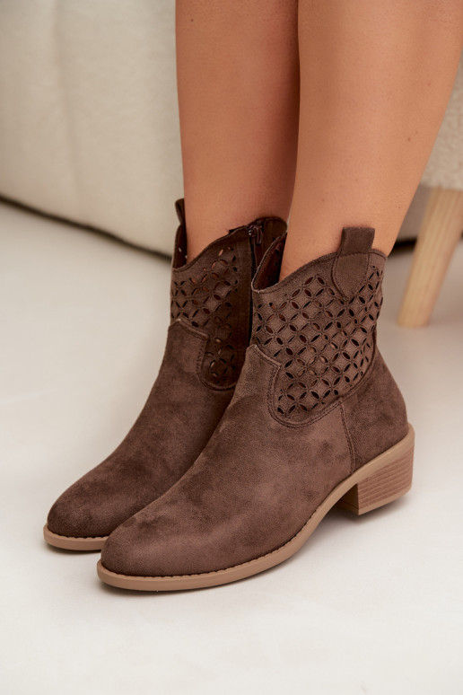 Botas caladas Femenino con tacones color marrón Briavine