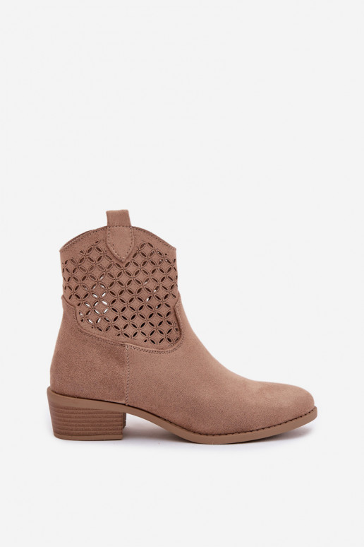 Botas caladas Femenino con tacones beige Briavine