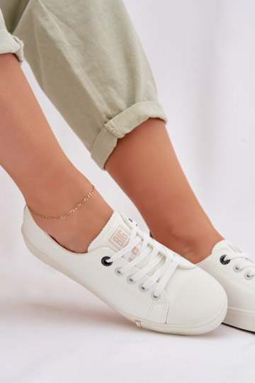 Zapatos de ocio de cuero ecológico Big Star TT274023 el color blanco