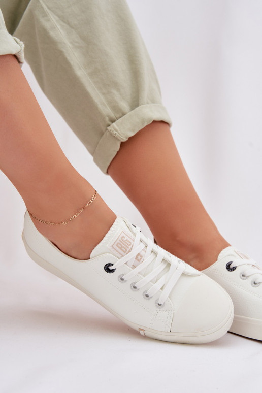 Zapatos de ocio de cuero ecológico Big Star TT274023 el color blanco