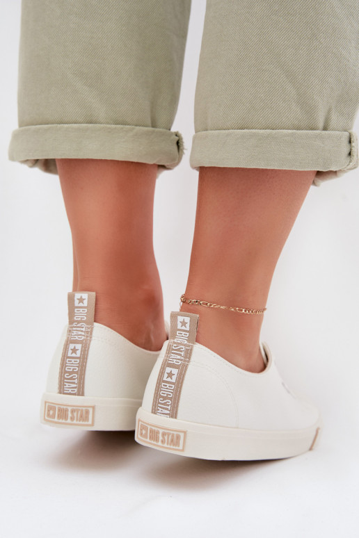 Zapatos de ocio de cuero ecológico Big Star TT274023 el color blanco