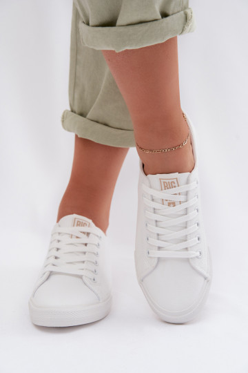 Zapatos de ocio de cuero ecológico Big Star TT274001 el color blanco