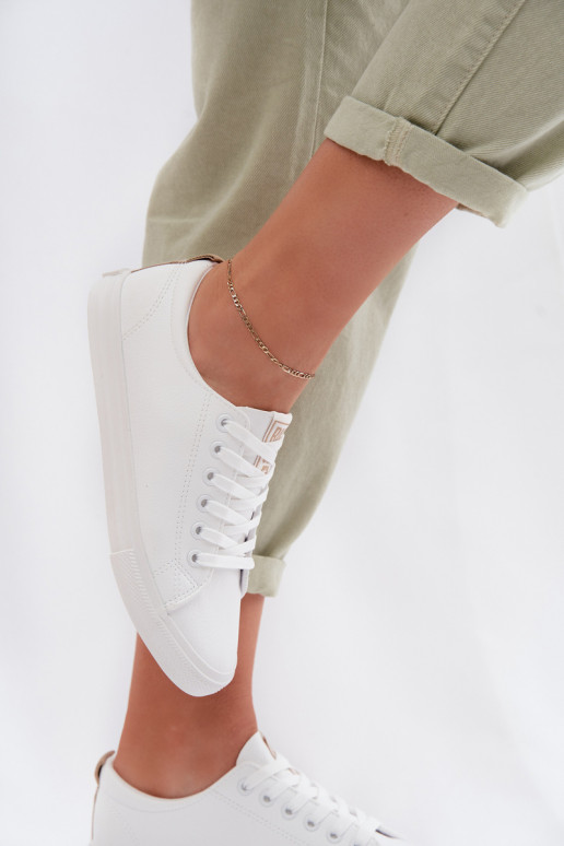 Zapatos de ocio de cuero ecológico Big Star TT274001 el color blanco