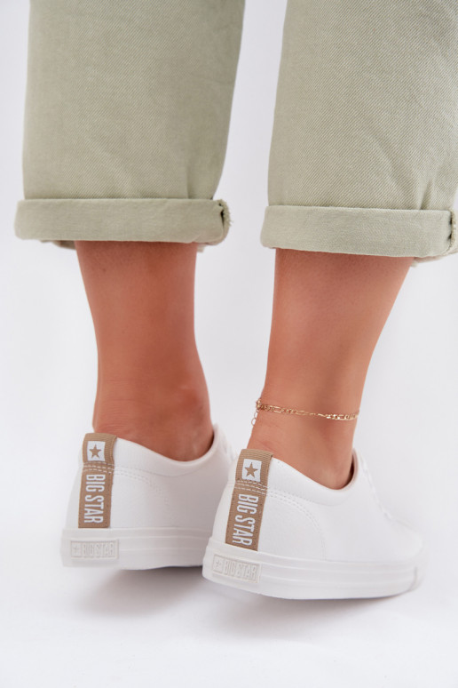 Zapatos de ocio de cuero ecológico Big Star TT274001 el color blanco