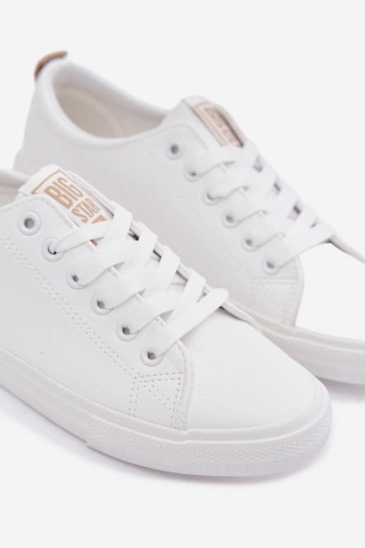 Zapatos de ocio de cuero ecológico Big Star TT274001 el color blanco