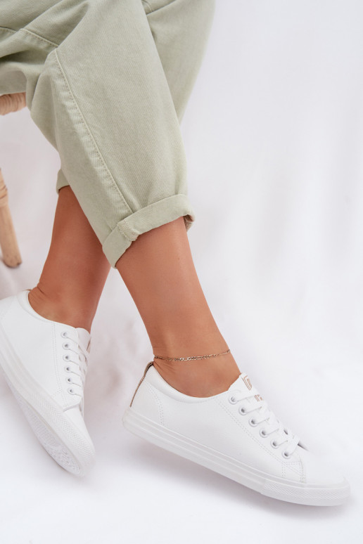 Zapatos de ocio de cuero ecológico Big Star TT274001 el color blanco