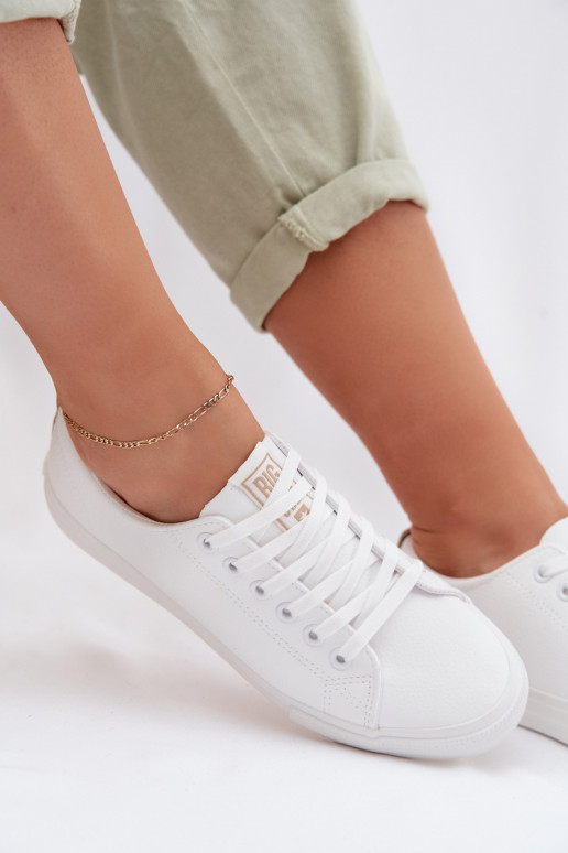 Zapatos de ocio de cuero ecológico Big Star TT274001 el color blanco