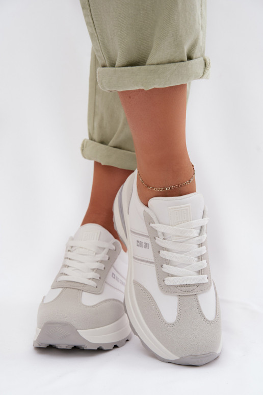 Zapatillas modelo zapatos. zapatillas Femenino Big Star TT274879 HI-POLY SYSTEM Blanco-color gris