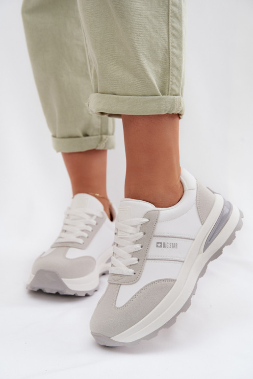 Zapatillas modelo zapatos. zapatillas Femenino Big Star TT274879 HI-POLY SYSTEM Blanco-color gris