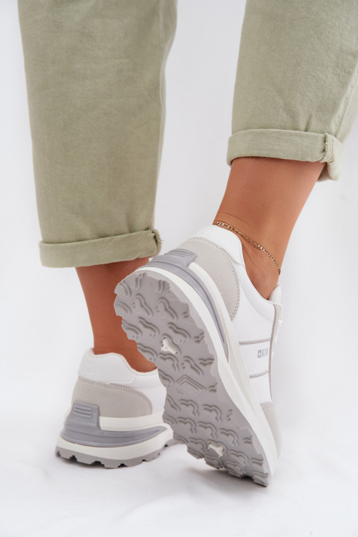 Zapatillas modelo zapatos. zapatillas Femenino Big Star TT274879 HI-POLY SYSTEM Blanco-color gris