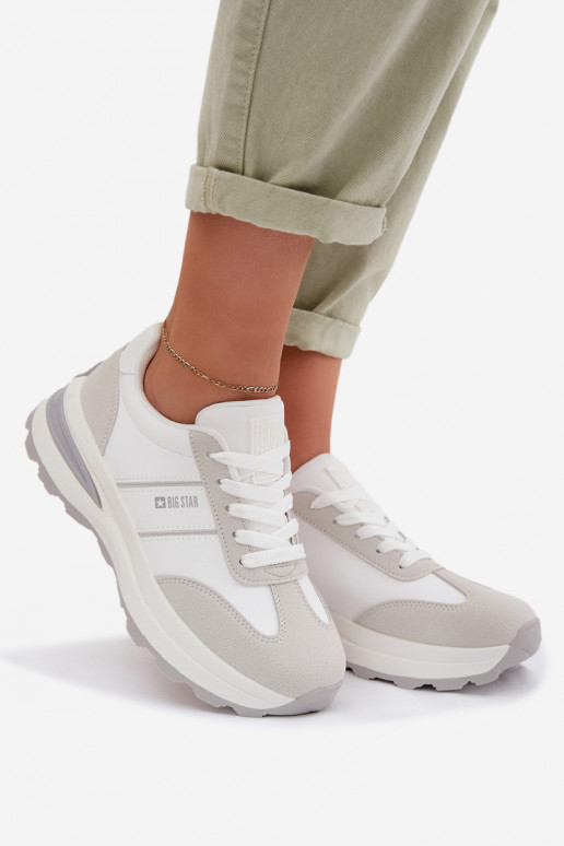 Zapatillas modelo zapatos. zapatillas Femenino Big Star TT274879 HI-POLY SYSTEM Blanco-color gris