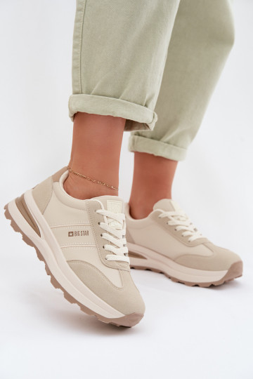 Zapatillas modelo zapatos. zapatillas Femenino Big Star TT274876 HI-POLY SYSTEM beige 2