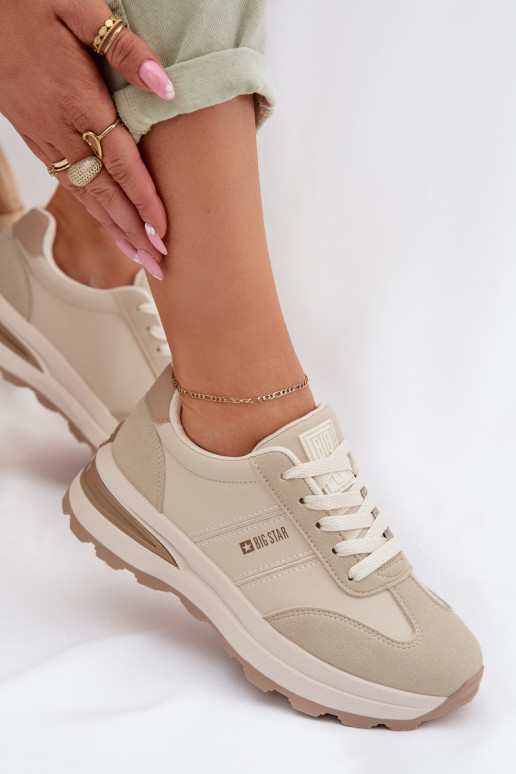 Zapatillas modelo zapatos. zapatillas Femenino Big Star TT274876 HI-POLY SYSTEM beige