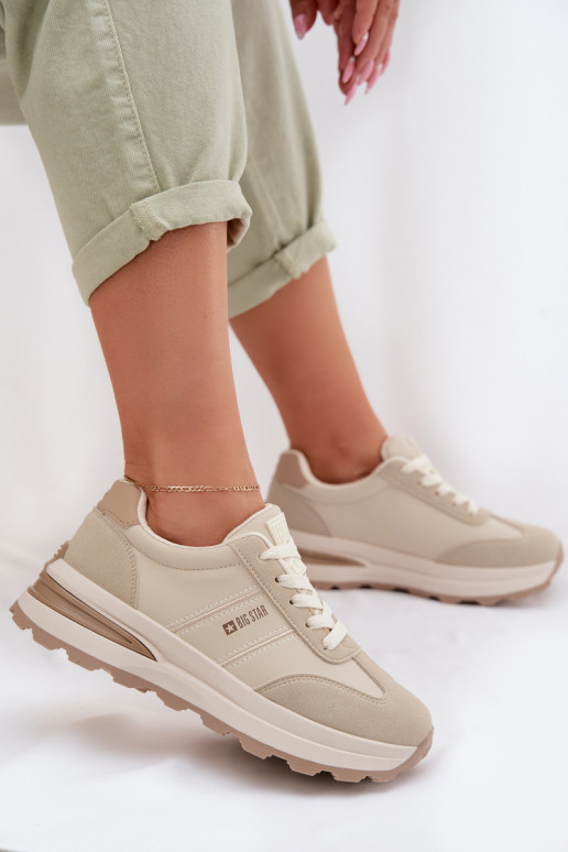 Zapatillas modelo zapatos. zapatillas Femenino Big Star TT274876 HI-POLY SYSTEM beige