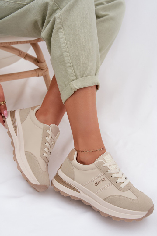 Zapatillas modelo zapatos. zapatillas Femenino Big Star TT274876 HI-POLY SYSTEM beige