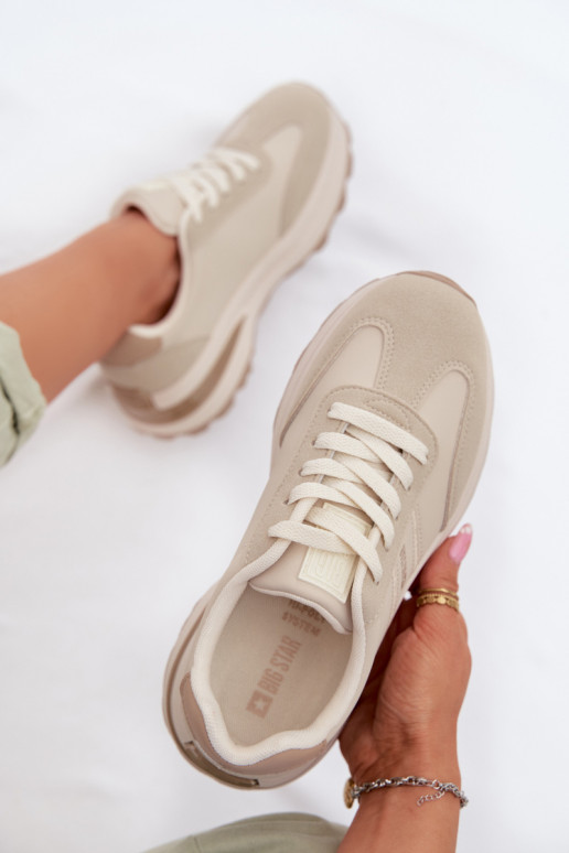 Zapatillas modelo zapatos. zapatillas Femenino Big Star TT274876 HI-POLY SYSTEM beige