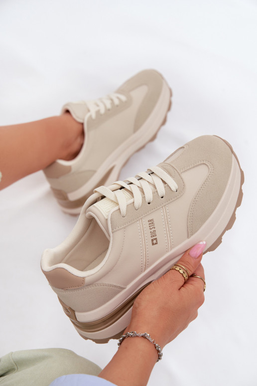 Zapatillas modelo zapatos. zapatillas Femenino Big Star TT274876 HI-POLY SYSTEM beige