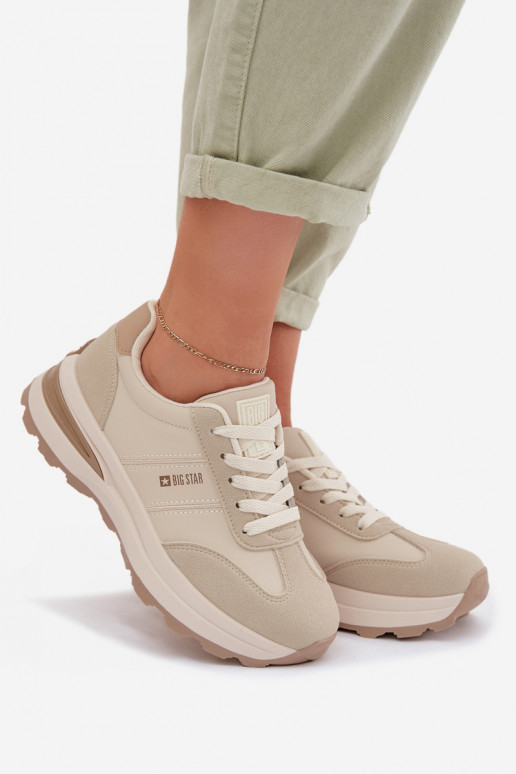 Zapatillas modelo zapatos. zapatillas Femenino Big Star TT274876 HI-POLY SYSTEM beige