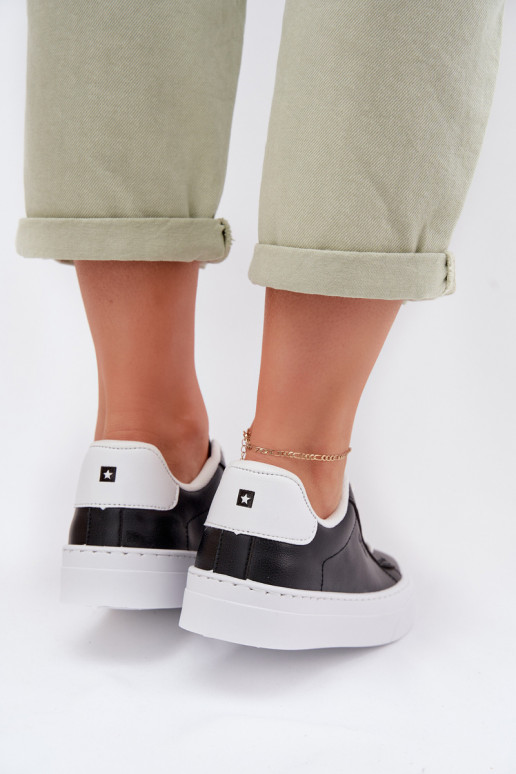 Zapatillas modelo zapatos. Femenino de cuero ecológico Big Star TT274927 HI-POLY SYSTEM de color negro