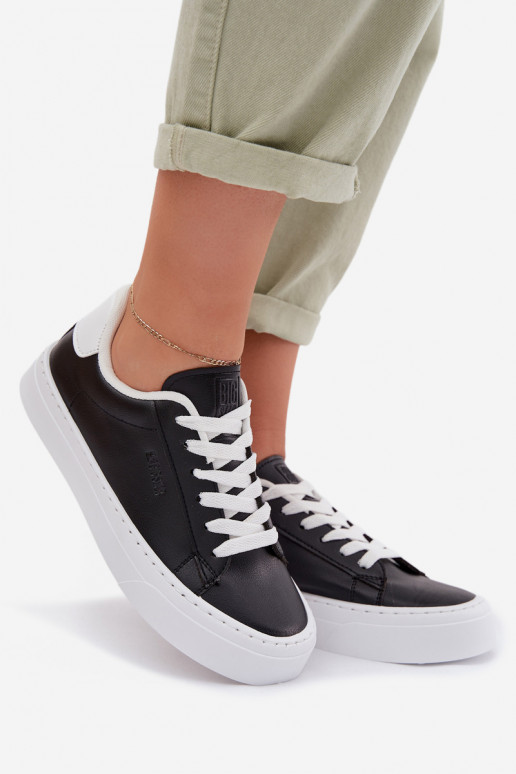 Zapatillas modelo zapatos. Femenino de cuero ecológico Big Star TT274927 HI-POLY SYSTEM de color negro