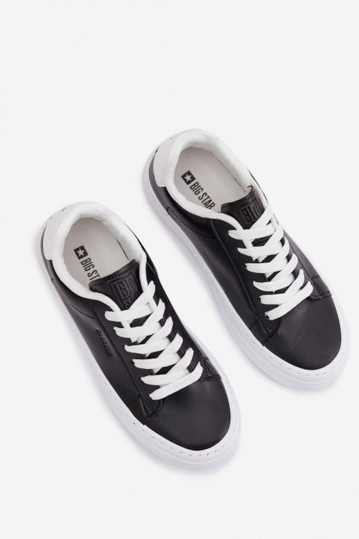 Zapatillas modelo zapatos. Femenino de cuero ecológico Big Star TT274927 HI-POLY SYSTEM de color negro