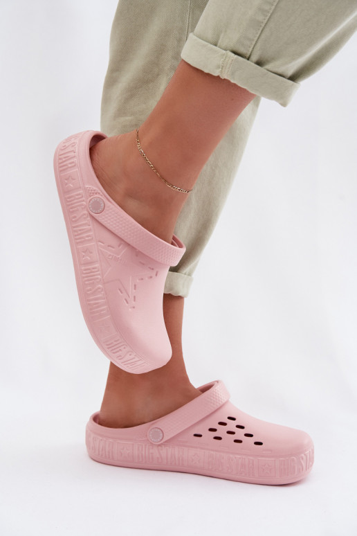 Zapatillas Zuecos Femenino Zapatillas ligeras Big Star TT274A080 color rosa