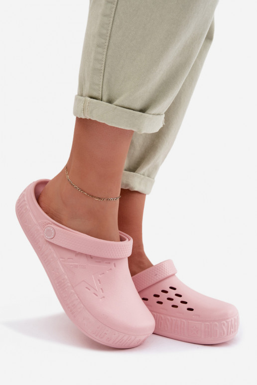 Zapatillas Zuecos Femenino Zapatillas ligeras Big Star TT274A080 color rosa