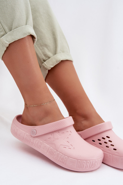 Zapatillas Zuecos Femenino Zapatillas ligeras Big Star TT274A080 color rosa