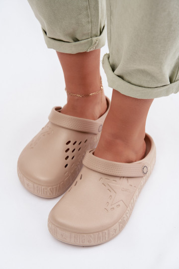 Zapatillas Zuecos Femenino Zapatillas ligeras Big Star TT274A083 beige