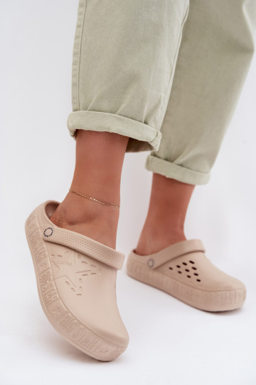 Zapatillas Zuecos Femenino Zapatillas ligeras Big Star TT274A083 beige 2