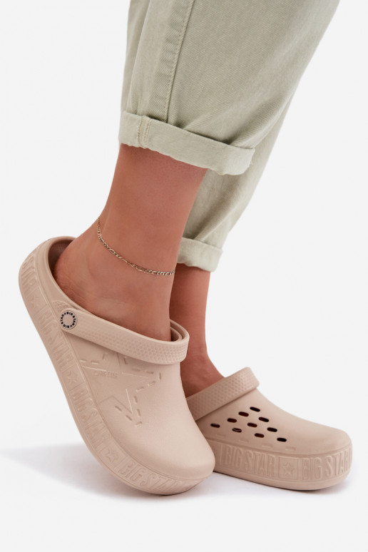 Zapatillas Zuecos Femenino Zapatillas ligeras Big Star TT274A083 beige