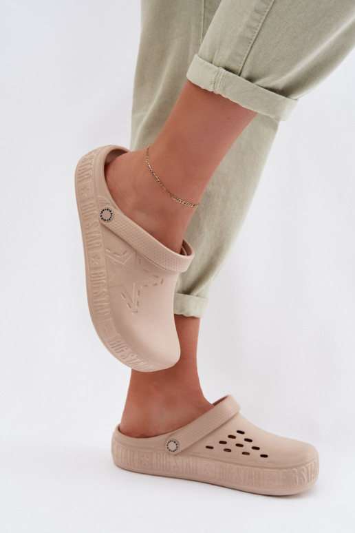 Zapatillas Zuecos Femenino Zapatillas ligeras Big Star TT274A083 beige