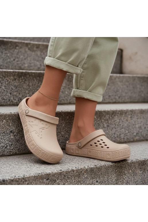 Zapatillas Zuecos Femenino Zapatillas ligeras Big Star TT274A083 beige