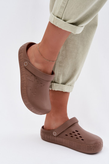 Zapatillas Zuecos Femenino Zapatillas ligeras Big Star TT274A085 color marrón