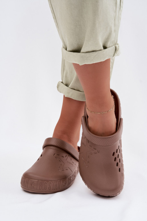 Zapatillas Zuecos Femenino Zapatillas ligeras Big Star TT274A085 color marrón
