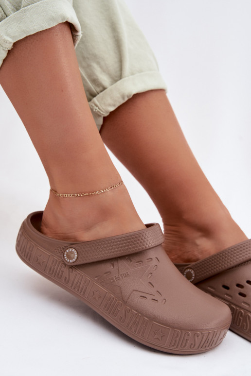 Zapatillas Zuecos Femenino Zapatillas ligeras Big Star TT274A085 color marrón