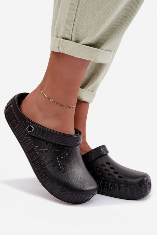 Zapatillas Zuecos Femenino Zapatillas ligeras Big Star TT274A084 de color negro