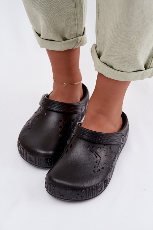 Zapatillas Zuecos Femenino Zapatillas ligeras Big Star TT274A084 de color negro